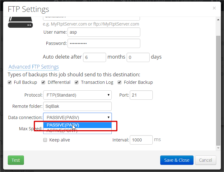 How to solve "Can't open data connection for transfer (425 ...
