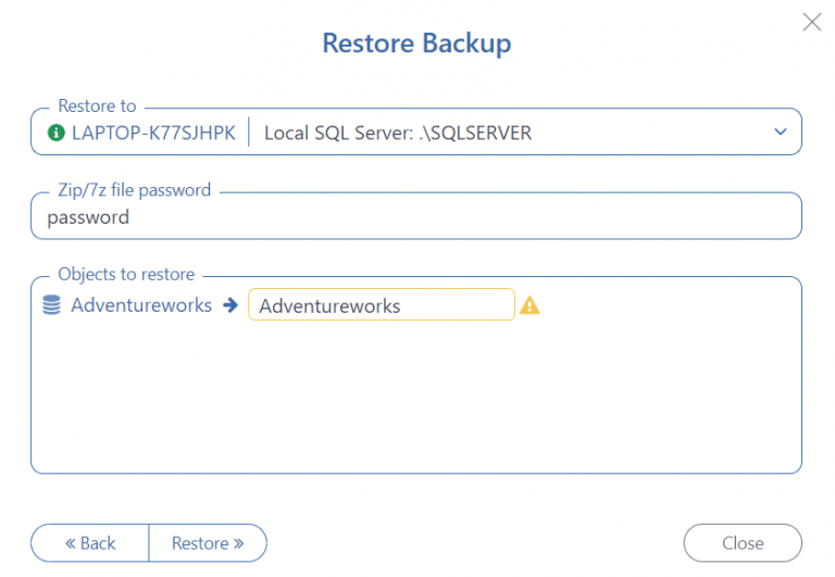SQL Server DB restore from Differential or Transaction log backup to ...