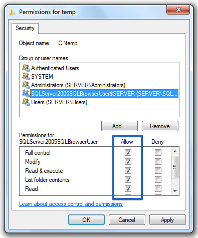 Ошибка file io failure createdirectoryfailed error code 5 c windows system32 remedy