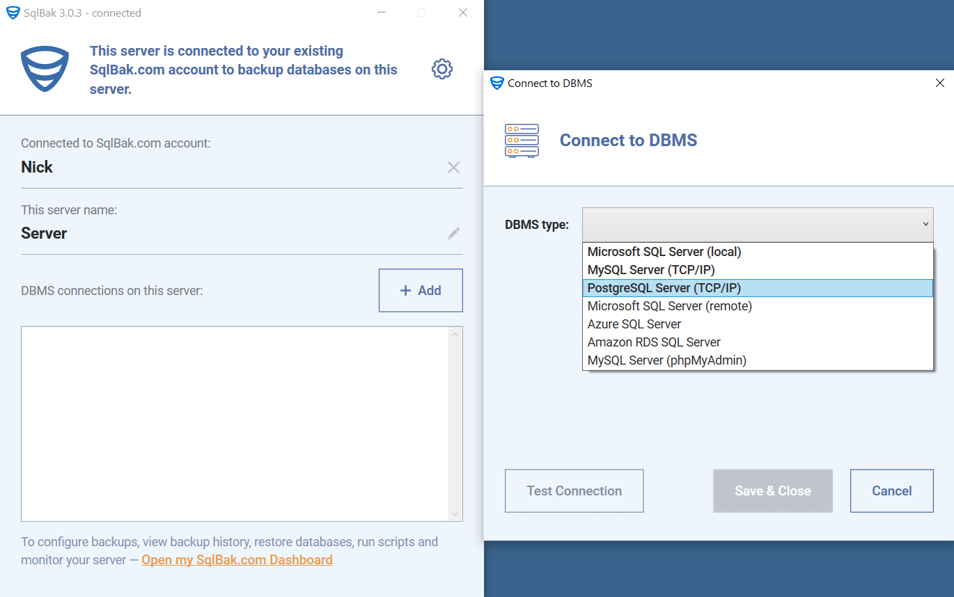 crashplan connecting to backup destination