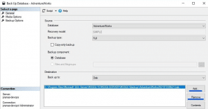 Screenshot showing the interface for selecting a directory to save the backup, highlighting the steps to remove the default path and add a new directory