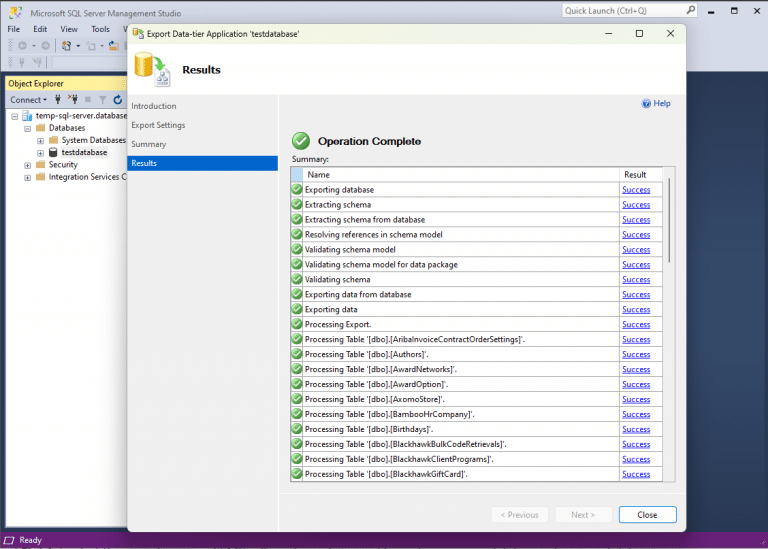 How to backup Azure SQL databases and restore them on a local SQL ...