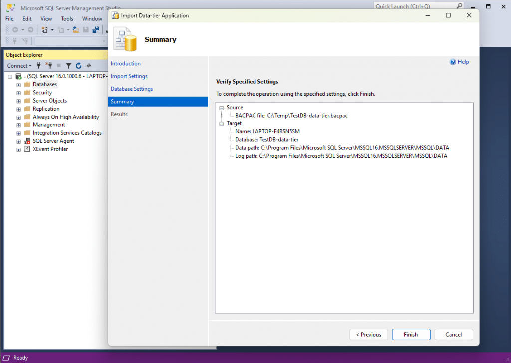 How to backup Azure SQL databases and restore them on a local SQL ...