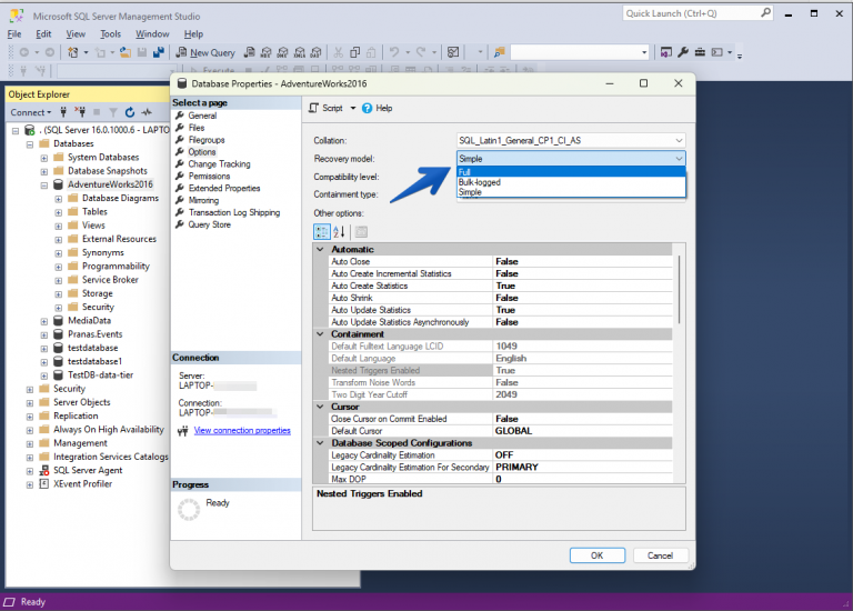 How to change the recovery model on SQL Server - SqlBak Blog